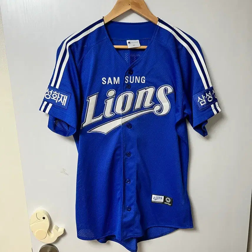 [BUNJANG] Samsung Lions An Ji-man Baseball Jersey (Size L) / 삼성 라이온즈 왕조 안지만 100