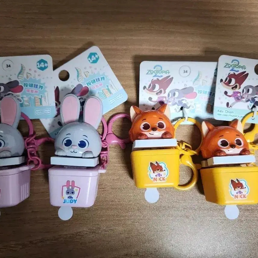 [BUNJANG] Zootopia Judy & Nick Clicker Keychain / (새제품) 주토피아 주디 / 닉 클리커 키링