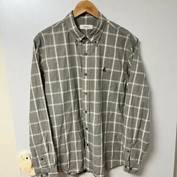 [BUNJANG] Beanpole 25' Houndstooth Grid Check Shirt Khaki L / 25년 빈폴 하운드투스 그리드 체크 셔츠 카키 L