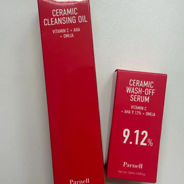 [BUNJANG] Parnell AHA Omija Cleansing Oil & Wash-off Serum Set / 미개봉)) 파넬 아하 오미자 클렌징오일, 워시오프 세럼