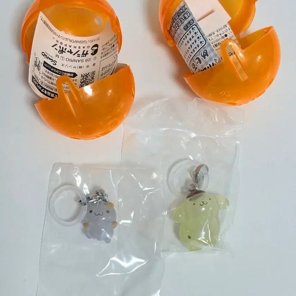 [BUNJANG] Pompompurin & Muffin Gacha Keychain Figure Bundle Set / (일괄판매) 폼폼푸린 폼푸 메지루시 가챠 키링 피규어 머핀이 머핀
