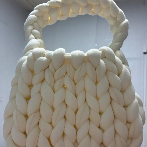 [BUNJANG] Twisted Knit Tote Bag Shoulder Bag / 꼬임 니트 백 핸드백 숄더백