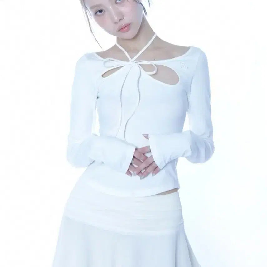 [BUNJANG] Pain Or Pleasure Orchid Top White S / 페인오어플레져 오키드 탑 화이트 s