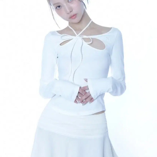 [BUNJANG] Pain Or Pleasure Orchid Top White S / 페인오어플레져 오키드 탑 화이트 s
