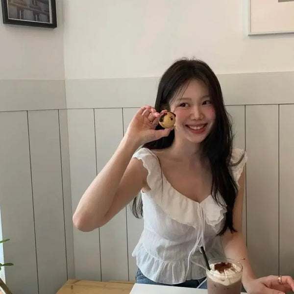 [BUNJANG] ONT Wendy Blouse Ivory M / 온트 웬디 블라우스 아이보리 M