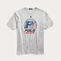 [BUNJANG] Polo Ralph Lauren Racing T-Shirt Grey L / 폴로 랄프로렌 반팔 레이싱 티셔츠 그레이 L