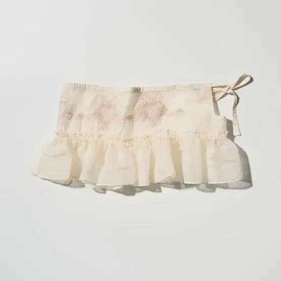 [BUNJANG] Sculptor Peekaboo Micro Sheer Skirt Low Ivory / (새상품)스컬프터 피카부 마이크로 쉬어 스커트 로우 아이보리 s사이즈