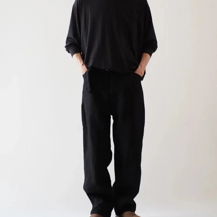 [BUNJANG] Comoli 23aw Belted Denim Pants - Black, Size 4 / Comoli 23aw 코모리 벨티드 데님 4