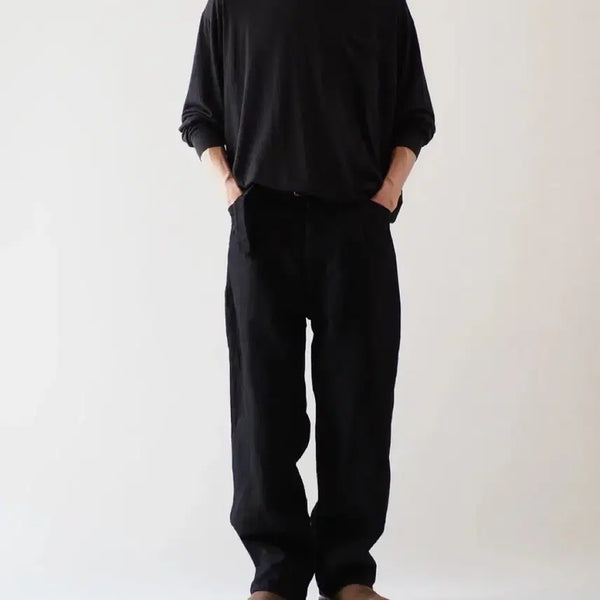 [BUNJANG] Comoli 23aw Belted Denim Pants - Black, Size 4 / Comoli 23aw 코모리 벨티드 데님 4