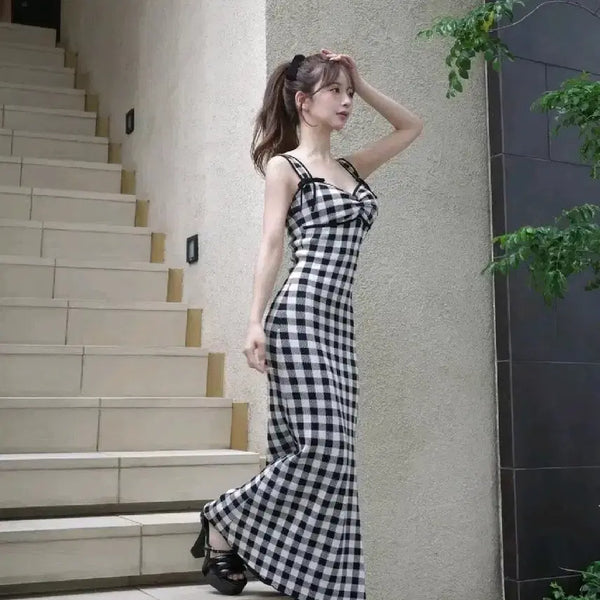 [BUNJANG] Darichi Check One-Piece Dress / 다리치 체크 원피스 스나이델그레일립서비스미셸마카롱피움에블린안미르앤드마리