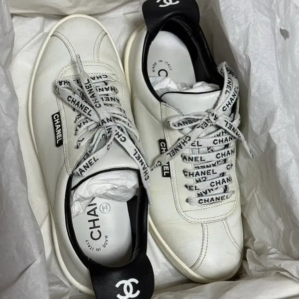 [BUNJANG] Chanel Suede Lace Tennis Sneakers / 샤넬 슈레이스 스니커즈 테니스 스니커즈