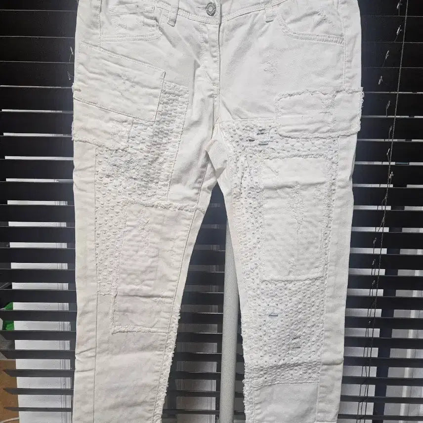 [BUNJANG] Time Patchwork Distressed Denim Pants / 타임  패치워크 데미지 데님 팬츠