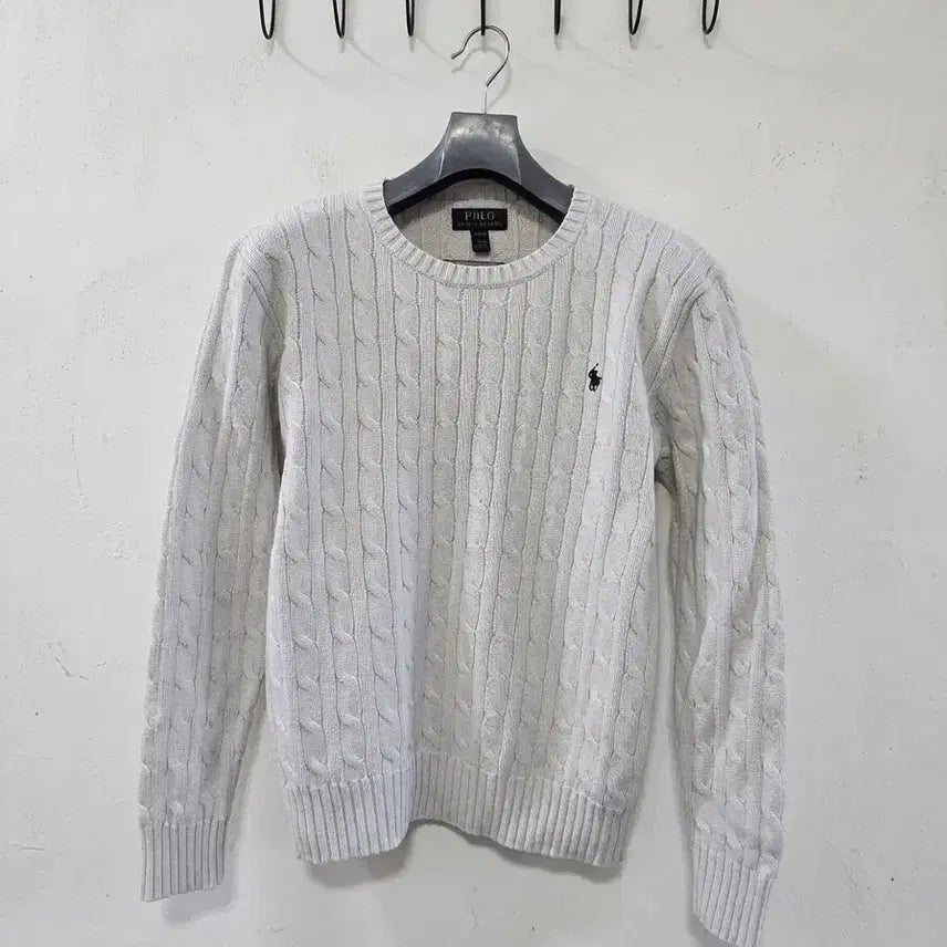 [BUNJANG] Polo Ralph Lauren Cable Knit Sweater L / 폴로 랄프로렌 꽈배기 니트 L