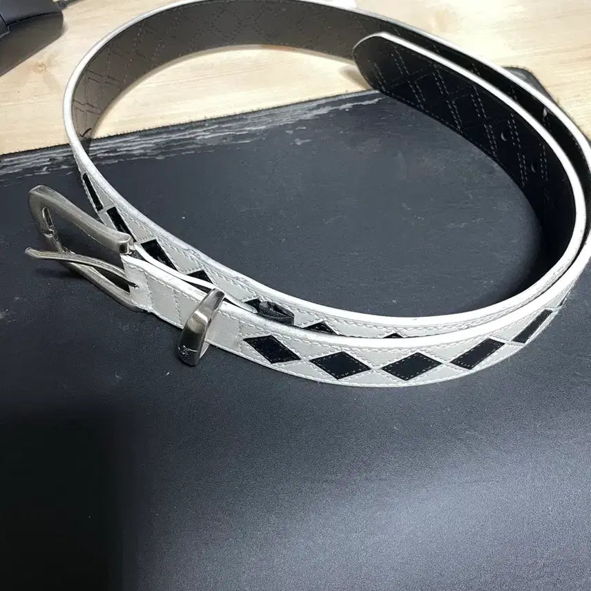 [BUNJANG] Stussy Argyle Leather Belt / 스투시 아가일 벨트