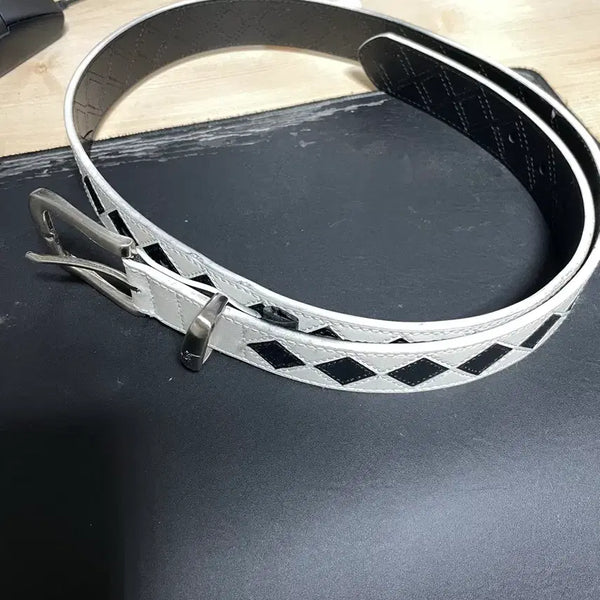[BUNJANG] Stussy Argyle Leather Belt / 스투시 아가일 벨트