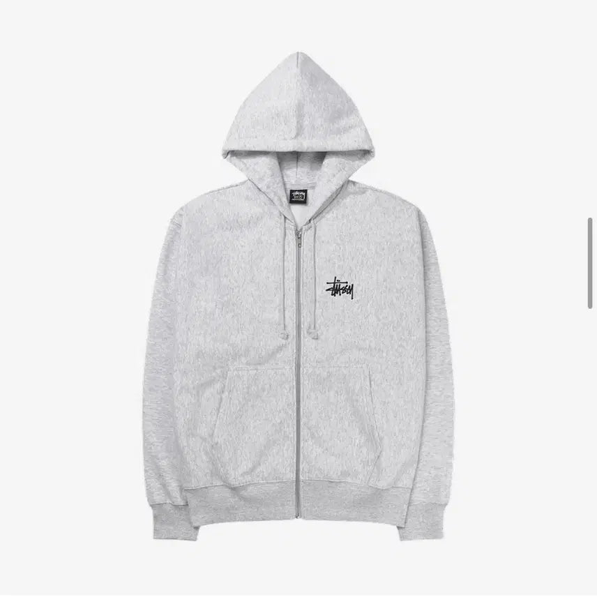 [BUNJANG] Stussy Basic Stussy Zip-Up Hoodie Ash Heather / 스투시 베이직 스투시 후드 집업 애쉬 헤더