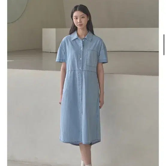 [BUNJANG] Epigram Cotton Denim Dress / 에피그램 코튼데님 원피스