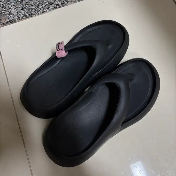 [BUNJANG] TO&T Low Classic Jjori Sandals Black / 토앤토 로우클래식 쪼리