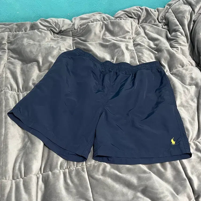 [BUNJANG] Polo Ralph Lauren Woven Shorts Navy Yellow Pony / 폴로 우븐쇼츠 네이비 옐로포니 30~32