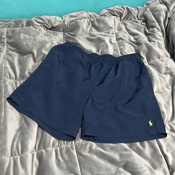 [BUNJANG] Polo Ralph Lauren Woven Shorts Navy Yellow Pony / 폴로 우븐쇼츠 네이비 옐로포니 30~32