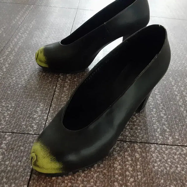 [BUNJANG] Kuho Black Suede Ankle Boots (240) / 구호 펌프스힐 kuho 하이힐 앵클 부츠 240 하이힐 구두 슈즈 정장구
