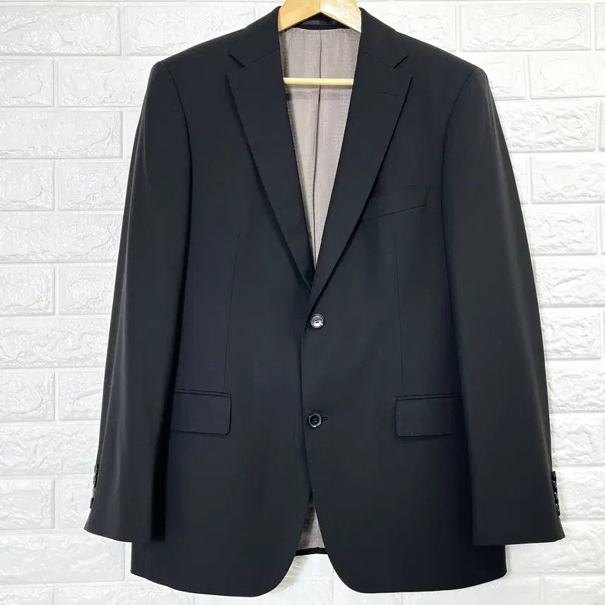 [BUNJANG] Hugo Boss Ermenegildo Zegna Fabric 100% Wool Black Suit Jacket 50 / 휴고보스 제냐 원단 블랙 춘하추 정장 자켓 50