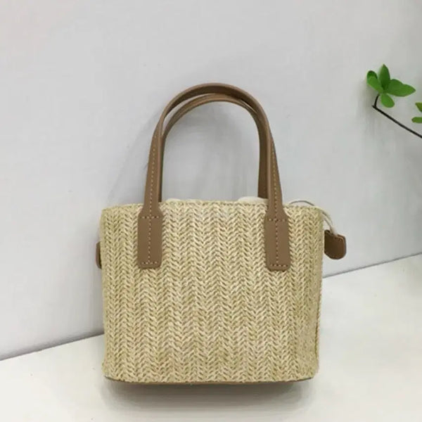 [BUNJANG] Rattan Viscose Mini Tote Bag Crossbody / 라탄 비스코스 미니 토트백 크로스백