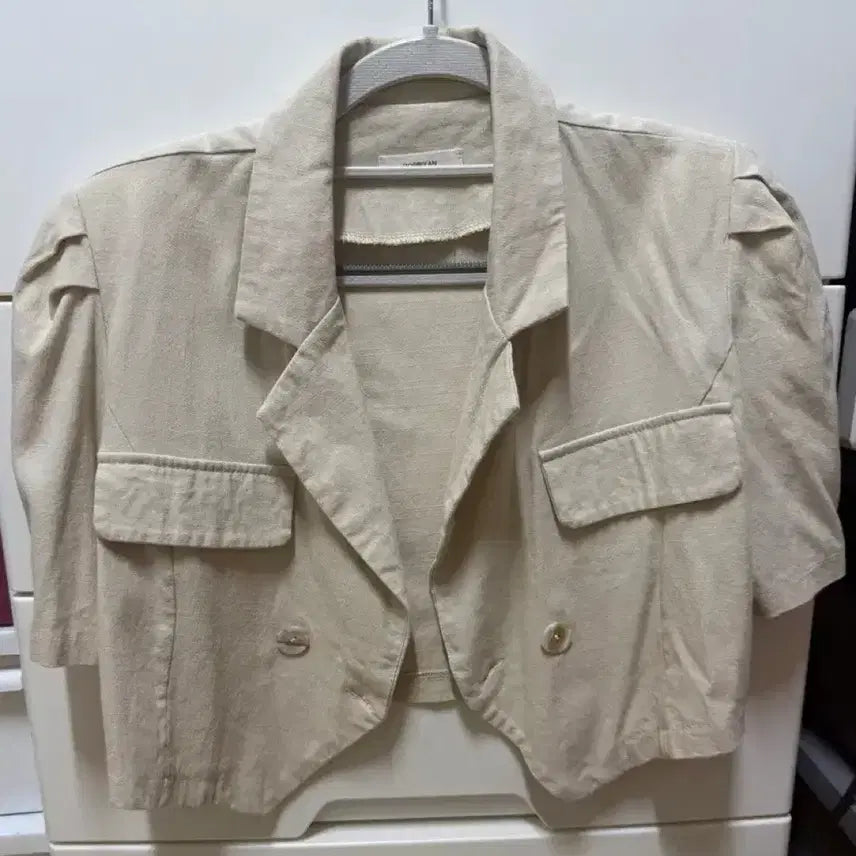 [BUNJANG] Linen Cropped Jacket / 여름 린넨 크롭 자켓