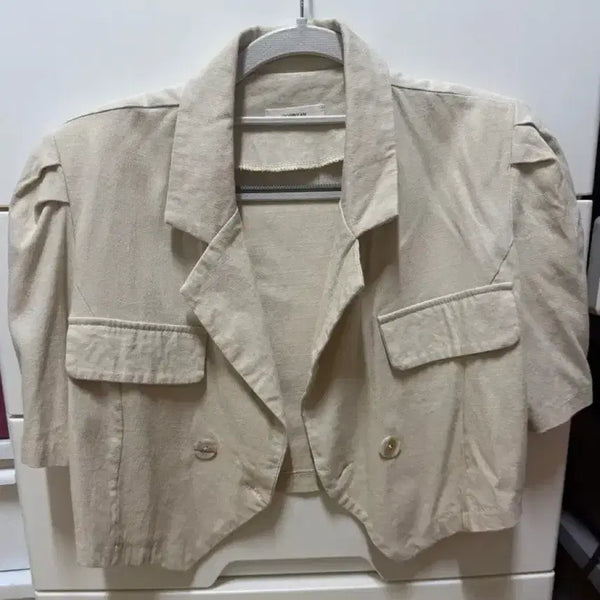 [BUNJANG] Linen Cropped Jacket / 여름 린넨 크롭 자켓