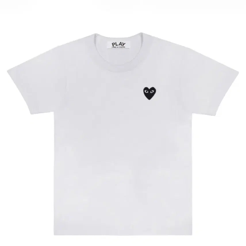 [BUNJANG] Comme des Garçons Women's Black Heart T-Shirt L / 꼼데가르송 우먼 블랙 하트 반팔 티셔츠 L