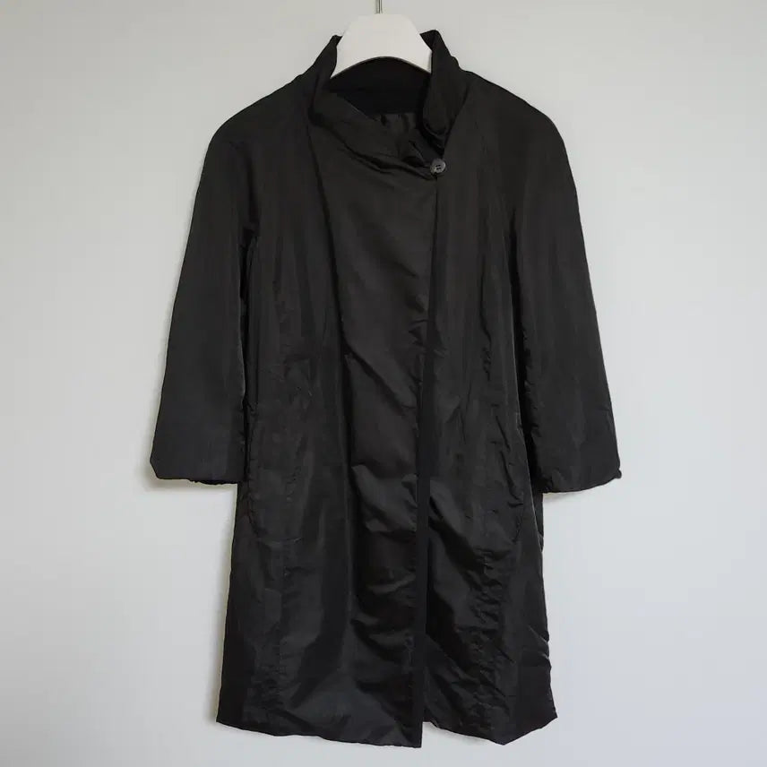 [BUNJANG] System Homme Black 7-Button Long Coat / 시스템옴므 똑딱이 7부 코트 롱코트 여성 여자 블랙 WO587 [82]