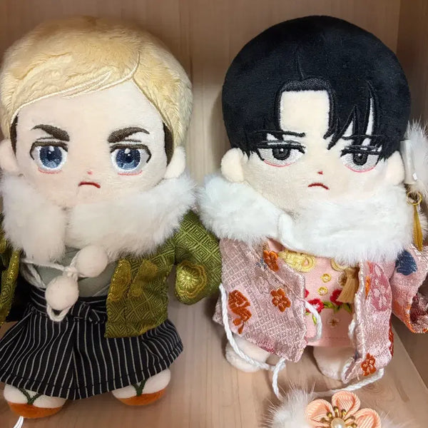 [BUNJANG] Attack on Titan Erwin Smith & Levi Ackerman Nui-som Doll Set with Outfits / 옷포함)뽀단장 뽀병장 진격의 거인진격거 엘빈 리바이 누이솜인형솜깅 에루리
