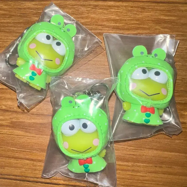 [BUNJANG] Chibitomo Keroppi Raincoat Keyring / 치비토모 치빗토모 케로피 우비 레인코트 산리오 키링