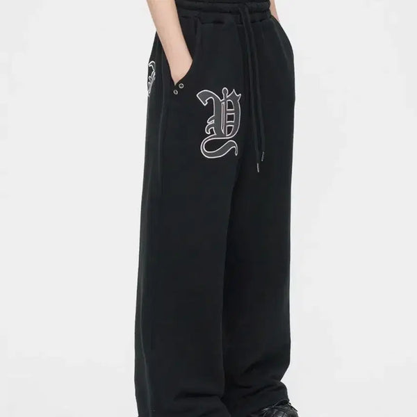 [BUNJANG] YEEZY APPLIQUE LOGO SWEATPANTS BLACK / yeel 스웻팬츠-APPLIQUE LOGO SWEATPANTS BLACK