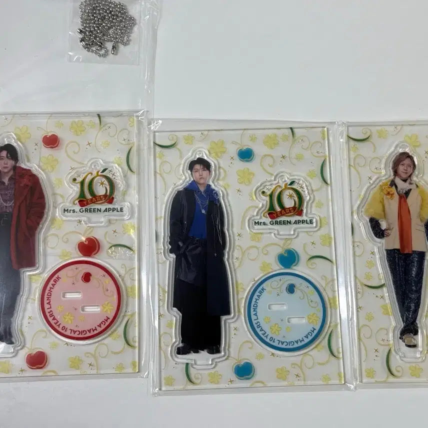 [BUNJANG] Mrs. Green Apple 10th Anniversary Acrylic Stand Set / 미세스 그린애플 10주년 아크릴 스탠드 3종