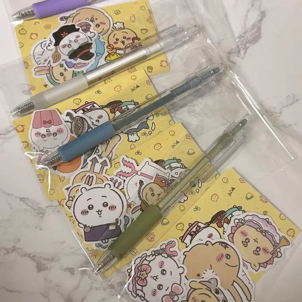 [BUNJANG] Hachiware & Chiikawa Cafe Concept Card Sticker Set / 먼작귀 카드 스티커 래핑 교통카드 꾸미기 세트