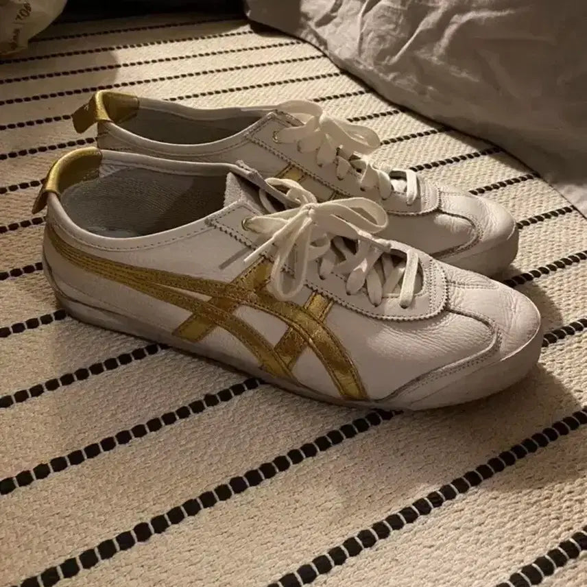 [BUNJANG] Onitsuka Tiger Mexico 66 White/Gold Sneakers (Size 270) / [270]오니츠카타이거 멕시코66