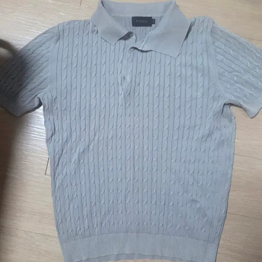 [BUNJANG] ZIOZIA Collar Short Sleeve Knit L / 지오지아 카라 반팔 니트 L