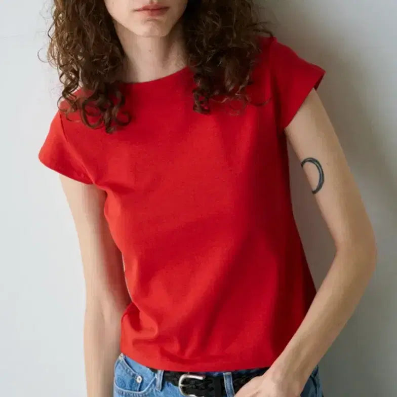 [BUNJANG] Nord Cap Sleeve T-Shirt / 노우드 반팔 Geek cap sleeve t-shirt