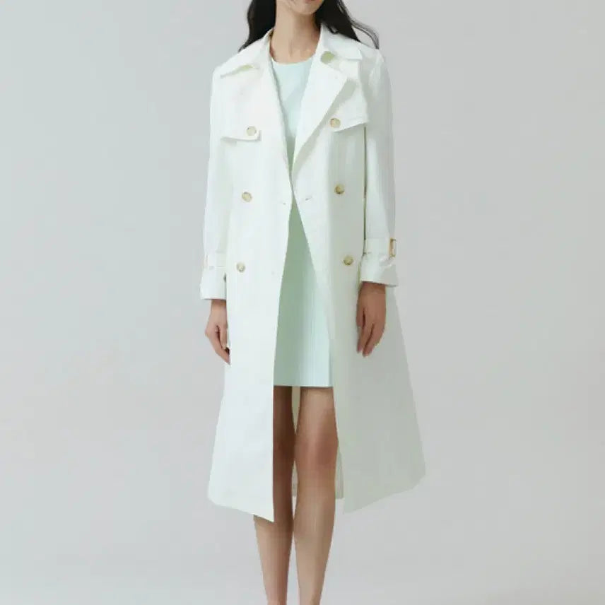 [BUNJANG] It Michaa Classic Trench Coat Ivory / 잇미샤 트렌치코트