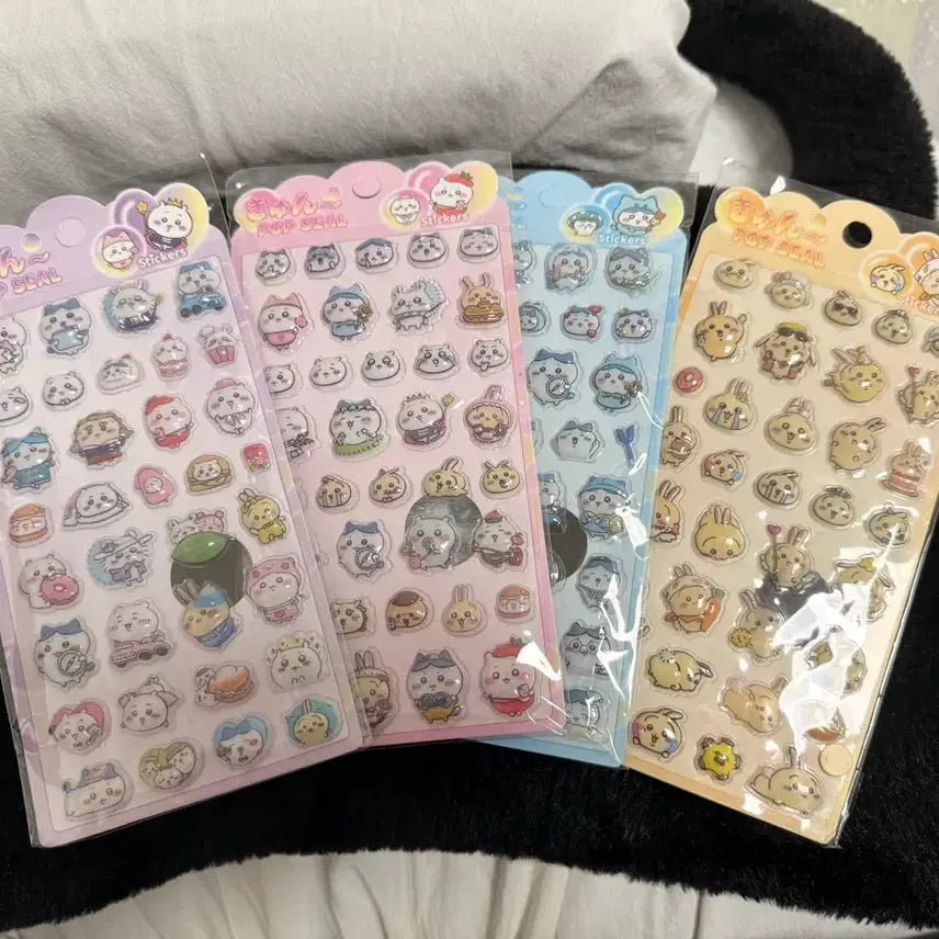[BUNJANG] Chikawa Rabbit Character Sticker Set (4 Types) / 먼작귀 봉봉 스티커 4종