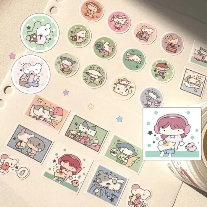 [BUNJANG] Mangle Door Daily Moment Kiss Cut Sticker / 맹글도어 데일리 모먼트 키스컷