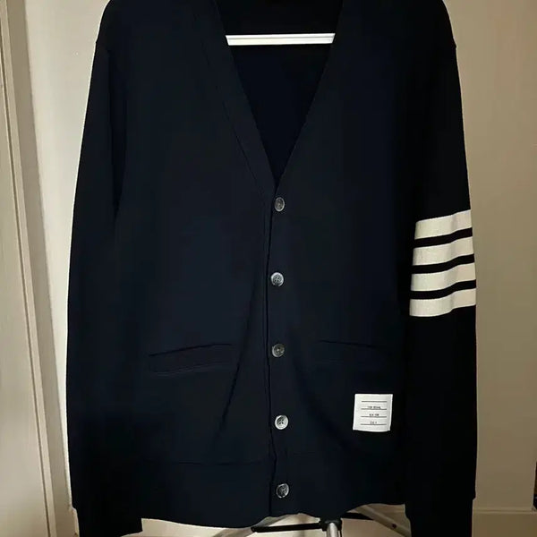 [BUNJANG] Thom Browne Navy Cardigan Size 4 / 4 size 톰브라운 네이비 가디건