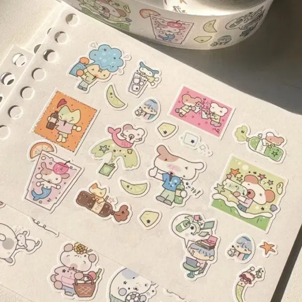 [BUNJANG] Mangle Door Refreshing Carbonated Kiss Cut Sticker / 맹글도어 시원한 탄산 키스컷