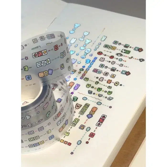 [BUNJANG] Hiyane Connect-the-Dots Kiss Cut Stickers / 히야네 줄줄이 이어요 키스컷