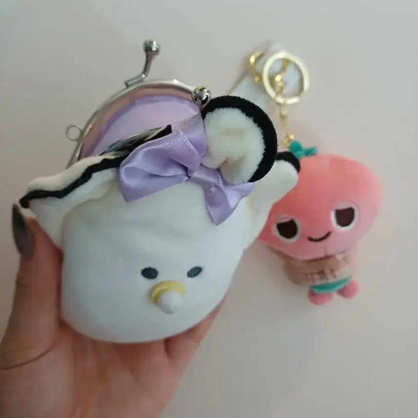 [BUNJANG] Namagaki Oyster Coin Purse & Tomato Plush Keychain Set / 새상품/일괄) 생굴 나마가키 동전지갑, 토마토인형 키링