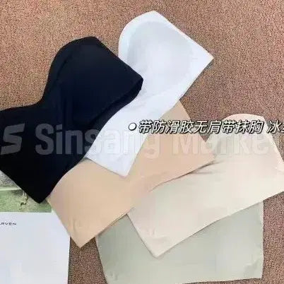 [BUNJANG] Seamless Tube Bra Top with Inner Cap / [빠른발송] 2컬러 심리스 브라탑 튜브탑 페미닌 섹시 여름 휴가 이너 캡나시