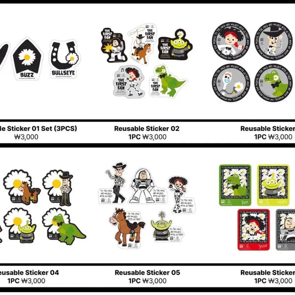 [BUNJANG] G-Dragon x Toy Story x PEACEMINUSONE Collaboration Sticker / 지드래곤 토이스토리 콜라보 피마원 스티커 1pcs