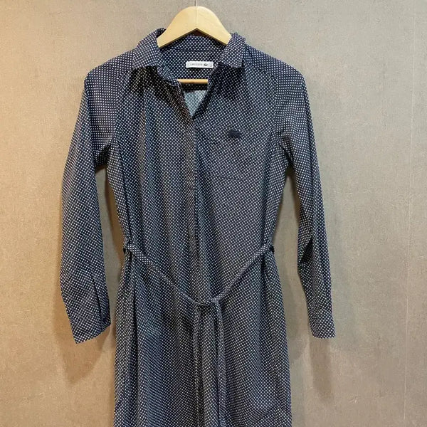 [BUNJANG] Lacoste Square Dot Shirtdress Size 34 / 라코스테 사각 도트 원피스 34(90)