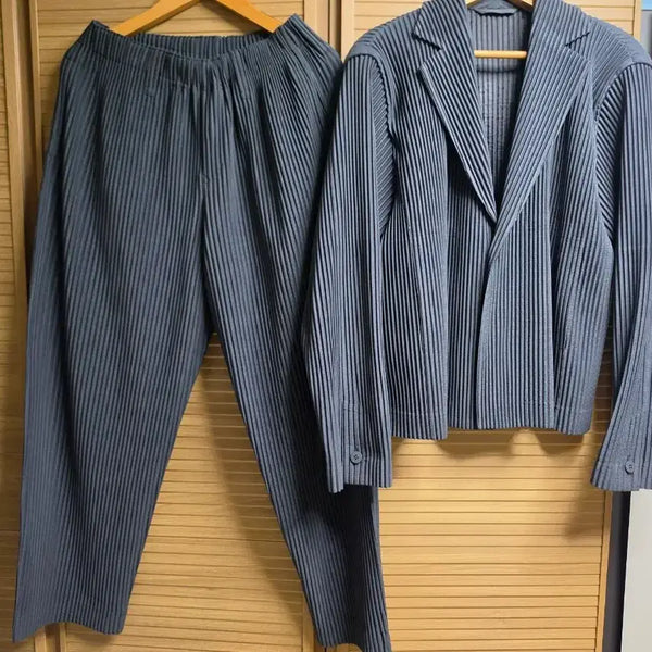 [BUNJANG] Homme Plissé Issey Miyake Setup (Jacket Size 3, Pants Size 2) / 옴므플리세 이세이미야케 셋업